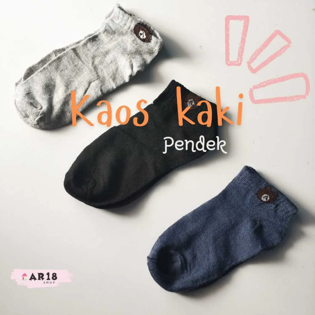 AR18 - KAOS KAKI WANITA PENDEK / KAUS KAKI ANKLE CEWEK SEMATA KAKI / KAOS KAKI PEREMPUAN MOTIF KARAKTER LUCU FASHION UNISEX