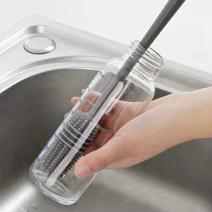 AR18 COD SIKAT PEMBERSIH BOTOL BAYI  SILIKON / SIKAT GELAS TUMBLR TUTUP BOTOL MINUM ANAK SILIKON GAGANG PANJANG SERBAGUNA / BOTTLE BRUSH SILICONE