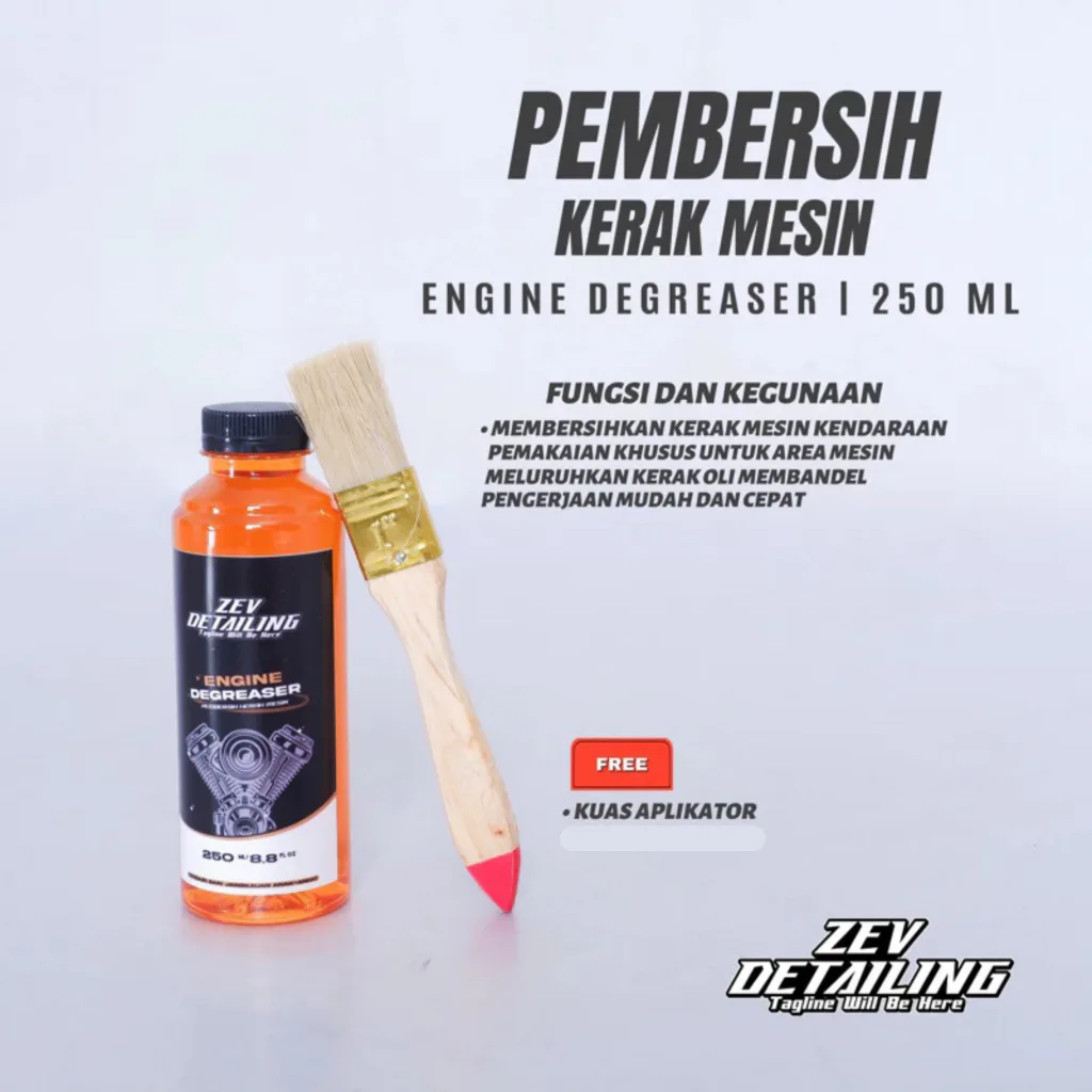 COD Pembersih Kerak Mesin Engine Degreaser Original Zev Detailing / Pembersih Kerak Oli Mesin 250 ML