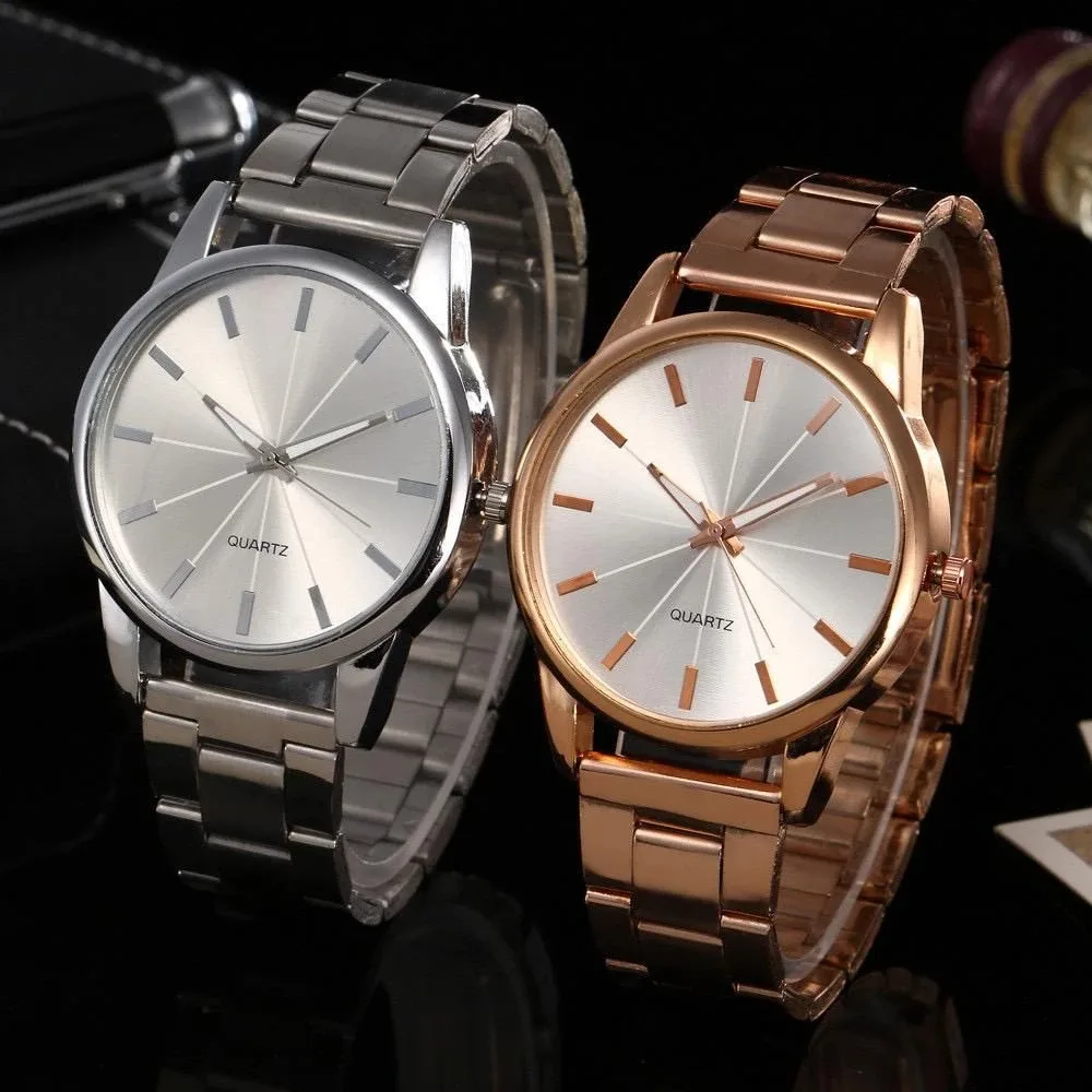 COD AR18 - Jam Tangan Wanita Analog Quartz Casual Fashion Strap Rantai Tali Stainless Steel Couple Pria