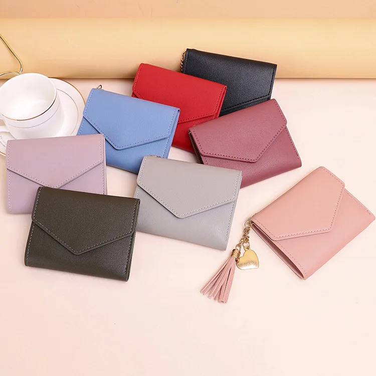 COD AR18 Dompet Lipat Pendek Mini Wanita Dompet Uang Kartu Multifungsi Korea