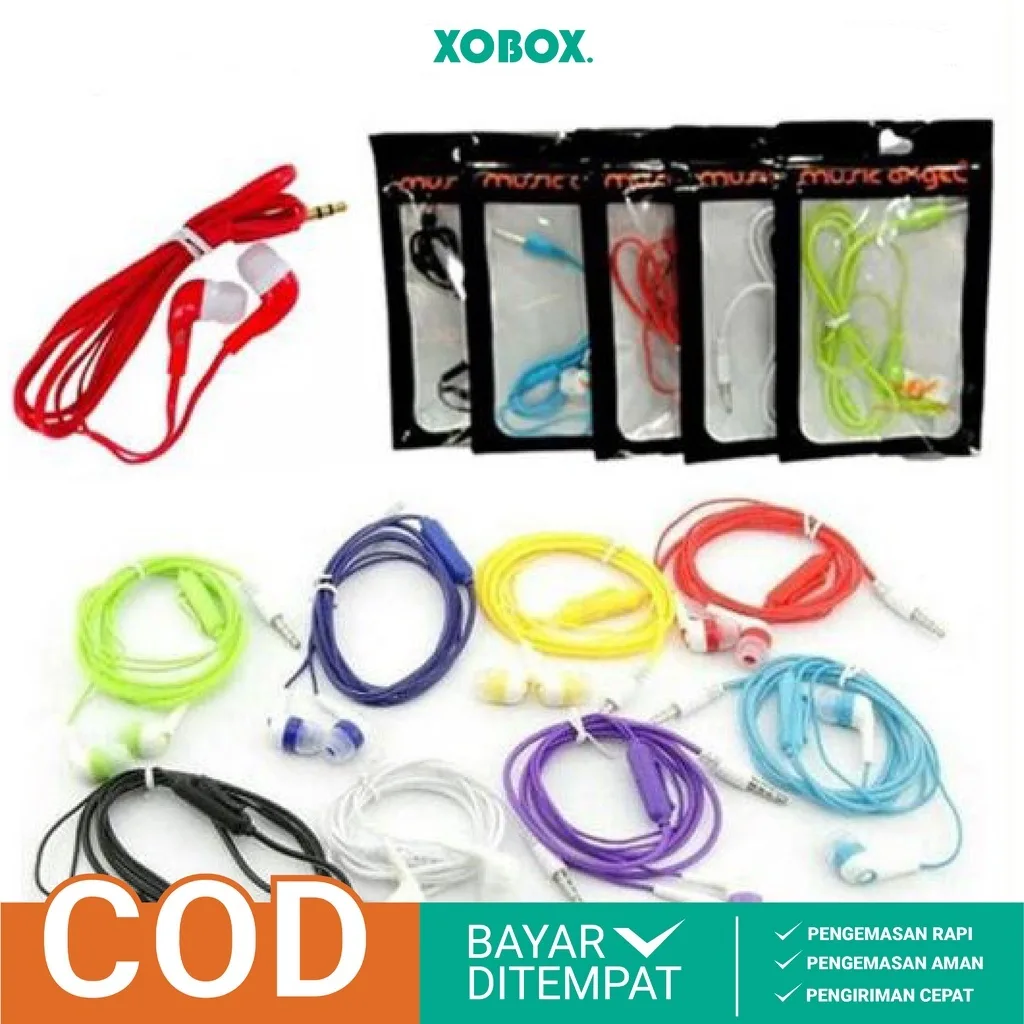 COD AR18 Headset Earphones Music Angel Handsfree Handfree Musik Stereo Super Bass