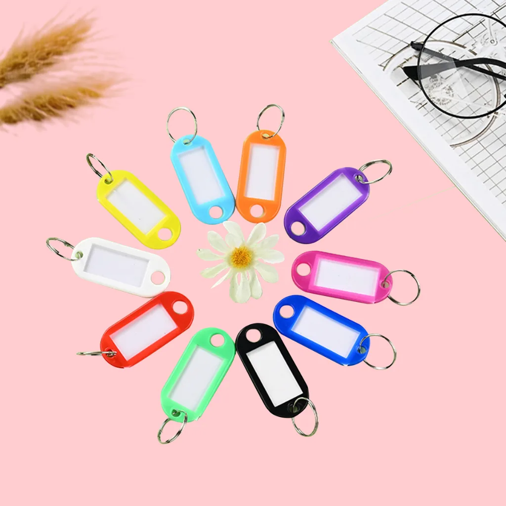 AR18 COD 1Pcs Gantungan Kunci Label Nama Keychan Ring Name Tag Ganci Simple