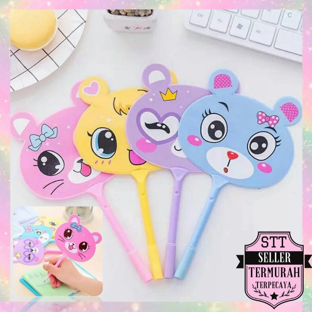 AR18 COD PENA KIPAS ANGIN KARAKTER ANIMAL DAN BUAH / PULPEN KARAKTER AESTHETIC LUCU WARNA WARNI