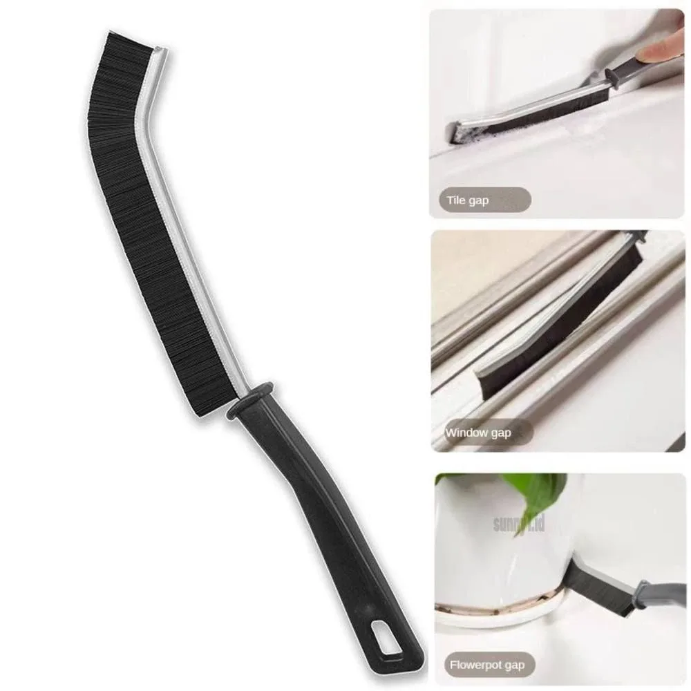 COD AR18 Sikat Gagang Pembersih Celah Debu Kotoran Keramik Toilet Kamar Mandi Dapur Jendela Ubin Sudut Serbaguna / Sikat Kuas Multifungsi Gagang Panjang / Gap Cleaning Brush