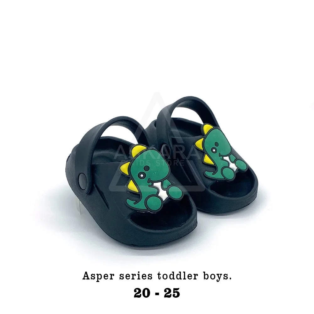 COD AR18 Sandal Anak Laki-Laki Selop Tali Belakang Model Karakter Dino Lucu New Usia 1 - 3 Tahun