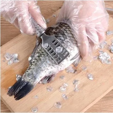 COD AR18 - Alat Pembersih Sisik Ikan Kualitas Stainless Steel Anti Karat Fish Scale Skin Remover Scraper Serutan Pengupas Pencabut Penghilang Praktis Kulit Peeler Serut Kupas Sisik Anti Berantakan Tebal Kerokan Kerikan Parutan
