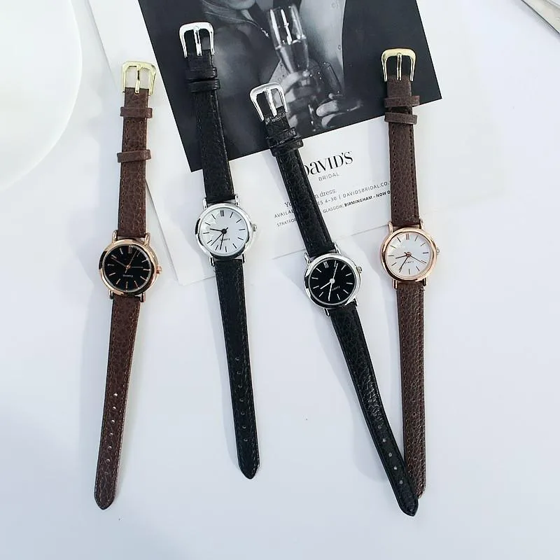 COD AR18 Jam Tangan Quartz Strap Pu Analog Casual Gaya Retro Wanita Persegi Watch Korean Fashion