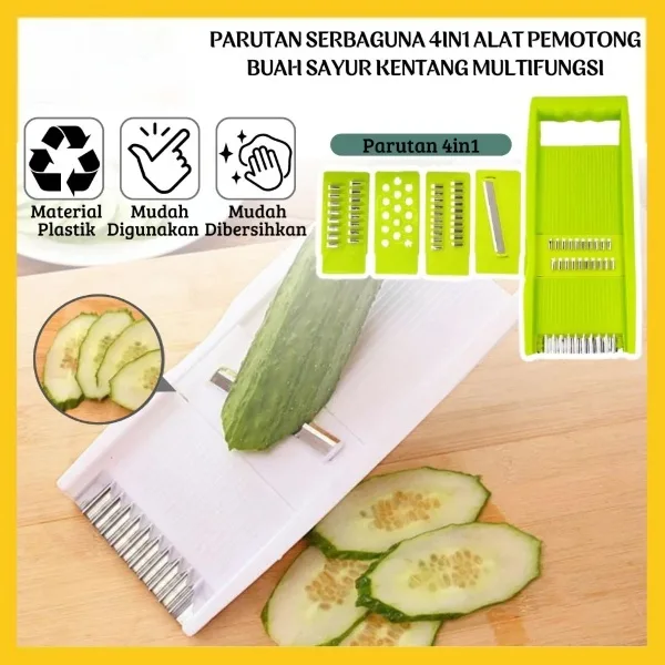 COD Parutan Serbaguna 4in1 Alat Pemotong Pengiris Wortel Buah Sayur Kentang Praktis Fruit