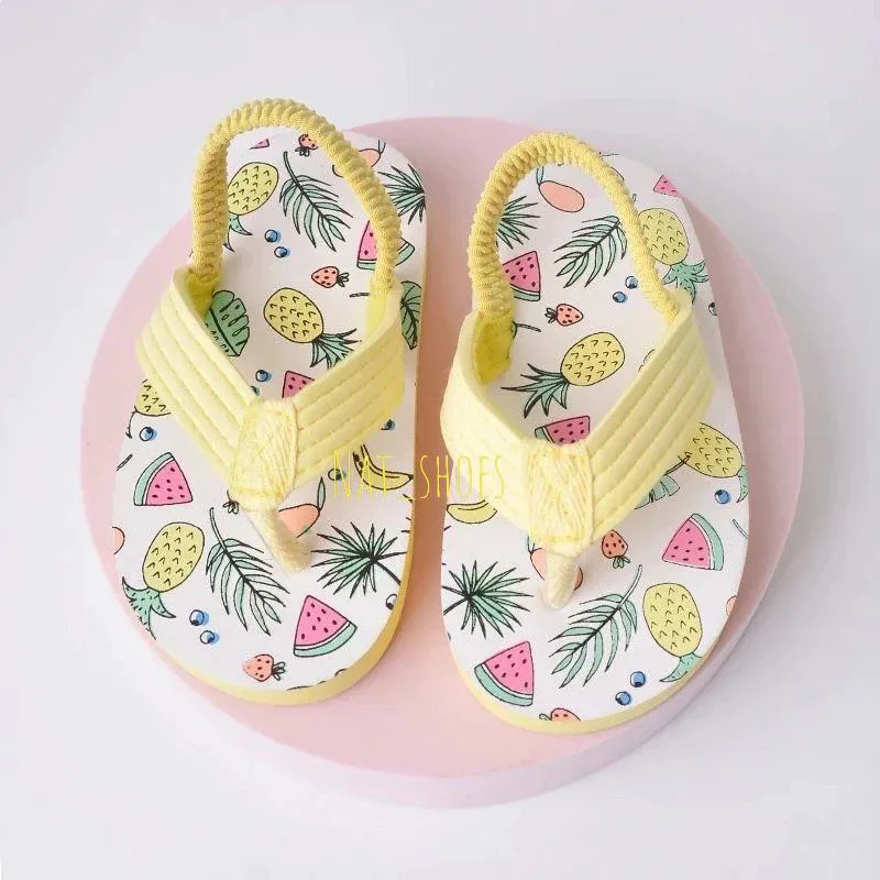 AR18 COD - Sendal Jepit Anak Baby Perempuan Sandal Anak Laki - Laki Sandal Anak Tali Belakang Motif Buah Buahan Lucu Terbaru