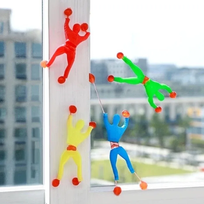 Mainan Spiderman Tempel Kaca Sticky Man Climbing Wall Mainan Anak Lucu Edukasi Murah Viral Karet Lengket