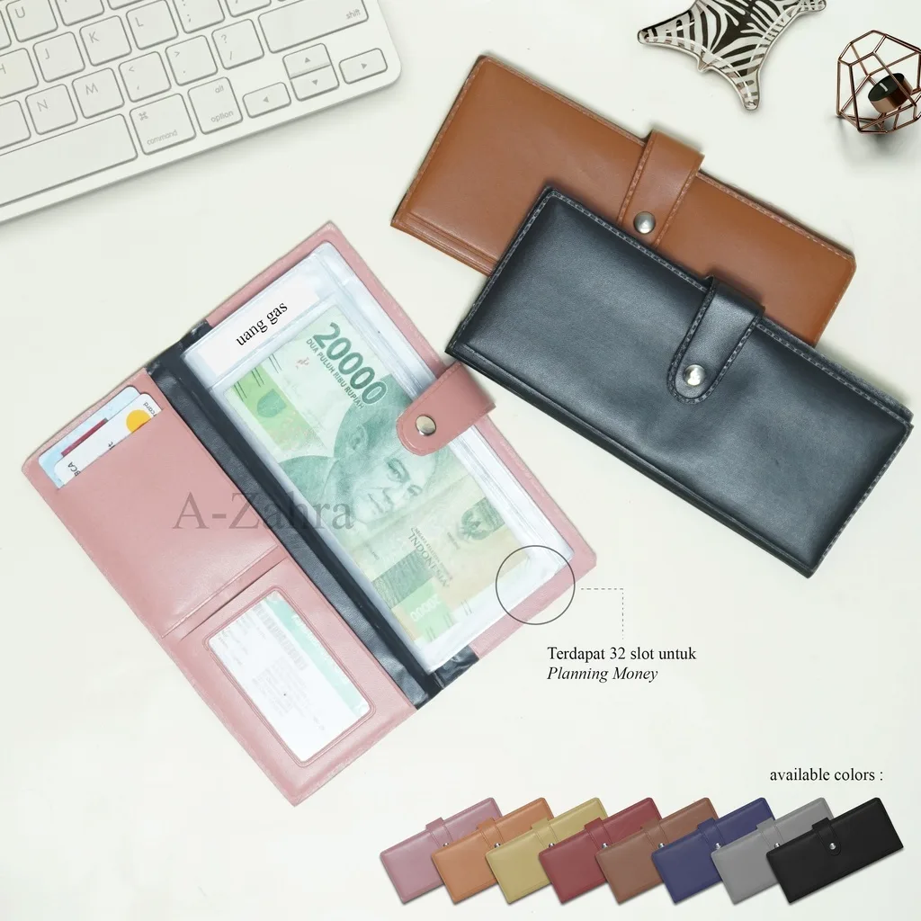 DOMPET KANCING PINTAR KEUANGAN / DOMPET DISIPLIN KEUANGAN BULANAN / DOMPET UANG PANJANG 32 SLOT LAURA