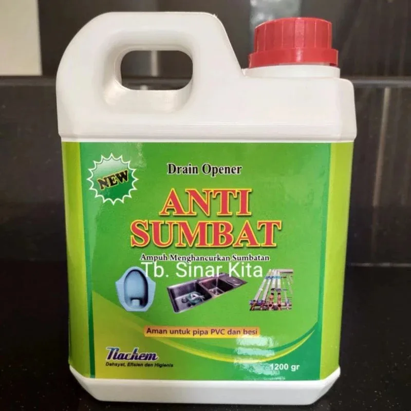 ANTI SUMBAT NACHEM 1200GR cairan cair anti mampet kamar mandi wc closet saluran air / ANTI SUMBAT NACHEM 1200GR cairan cair anti mampet kamar mandi wc closet saluran air Termurah Cairan Pembasmi Sumbatan