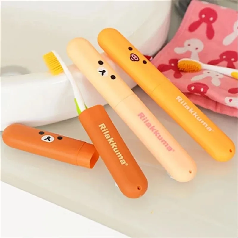 Kotak Sikat Gigi Motif Beruang Tempat Sikat Gigi Portable Travelling Toothbrush Case Karakter Lucu
