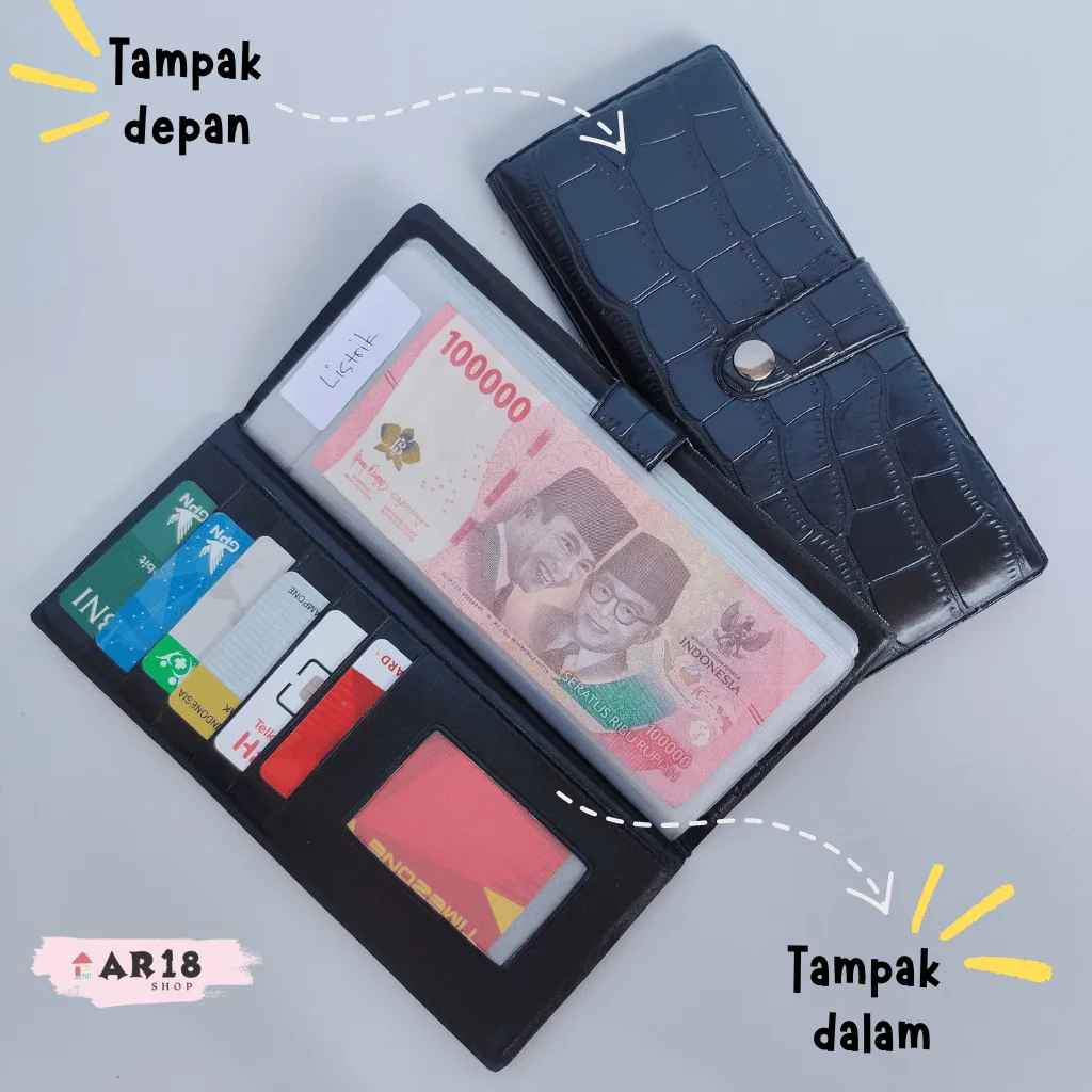 COD AR18 Dompet Pintar Keuangan Croco / Dompet Disiplin Keuangan Croco / Dompet Organizer Keuangan Croco / Dompet Pengatur Keuangan 32 Slot