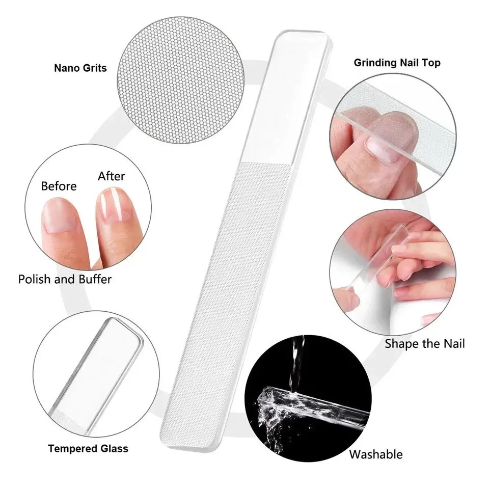 COD AR18 - Kikir Kuku Manicure Pedicure Kikir Kuku Kaca Nail Art Portable Kikir  Amplas Nano Glass