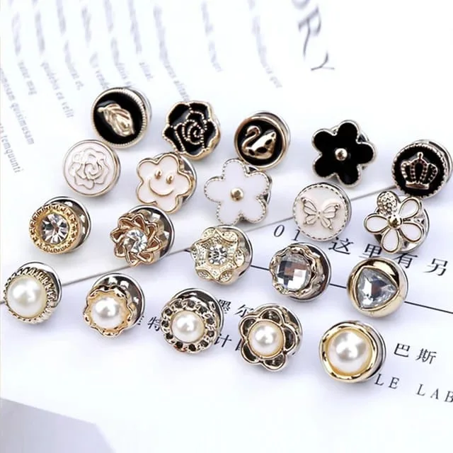 COD AR18 Mini Bross 10Pcs Pin Baju Hijab Dagu Klip Kecil Aksesoris Fashion Wanita Korea