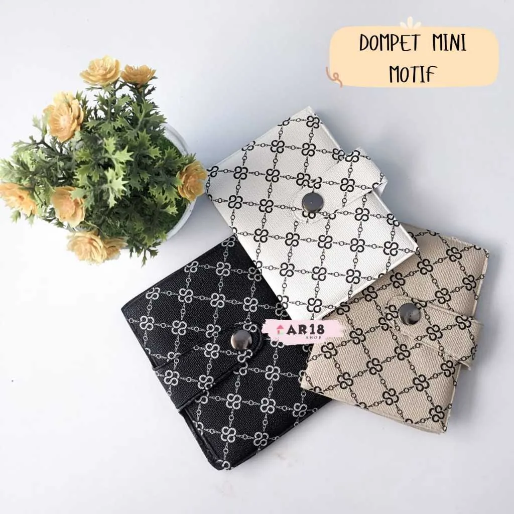 AR18 - DOMPET KARTU PEREMPUAN MINI LUCU / DOMPET CEWEK KARTU MOTIF BUNGA / DOMPE KARTU WANITA KECIL AESTHETIC / WALLET KOREAN STYLE LUCU