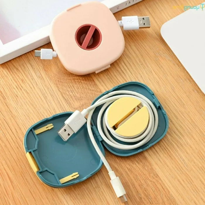 COD AR18 Tempat Penyimpanan Kabel Data Bisa Holder Standing Hp / Handphone Kotak Organizer Gulungan Kabel Headset Handsfree Diputer Portable Serbaguna